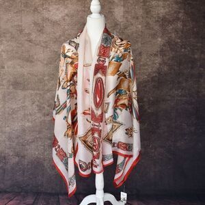 Miss Manel Long Silky Scarf Beach Scarf In 3 Colors